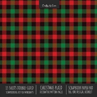 Christmas Plaid Scrapbook Paper Pad 8x8 Scrapbooking Kit for Cardmaking Gifts, DIY Crafts, Printmaking, Papercrafts, Holiday Decorative Pattern Pages