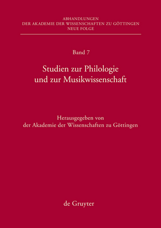 Studien zur Philologie und zur Musikwissenschaft