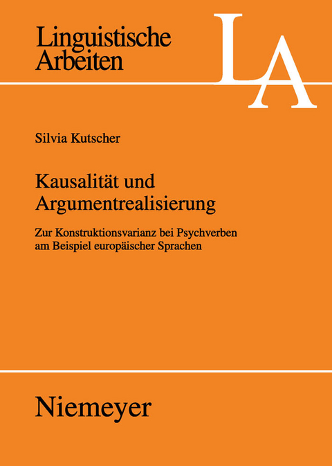 Kausalit&auml;t und Argumentrealisierung - Silvia Kutscher