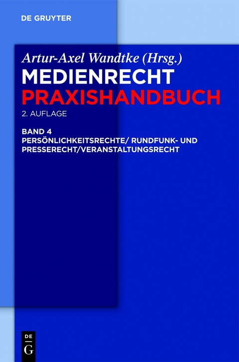 Rundfunk- und Presserecht/Veranstaltungsrecht/Schutz von Pers&ouml;nlichkeitsrechten - 