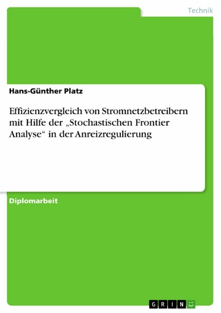 Effizienzvergleich von Stromnetzbetreibern mit Hilfe der „Stochastischen Frontier Analyse“ in der Anreizregulierung