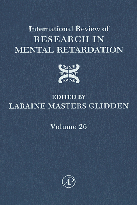 International Review of Research in Mental Retardation - 