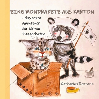 Eine Mondrakete aus Karton