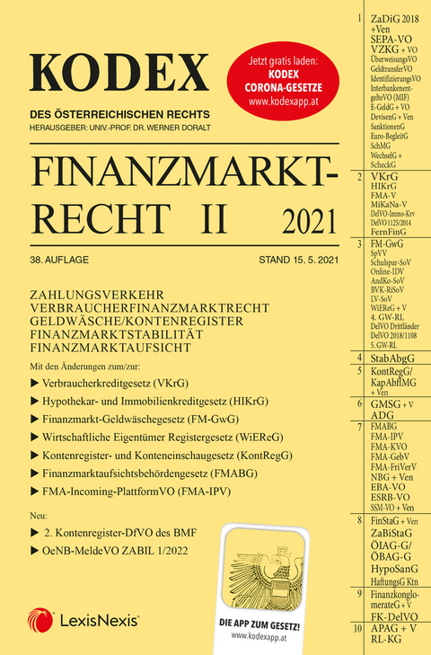 KODEX Finanzmarktrecht Band II 2021 - 