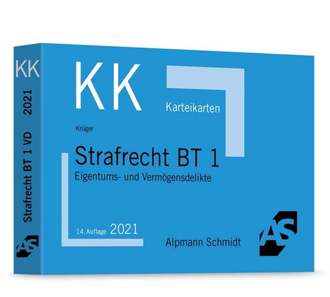 Karteikarten Strafrecht BT 1 - Rolf Kr&uuml;ger