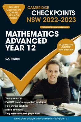 Cambridge Checkpoints NSW Mathematics Advanced Year 12 2022–2023