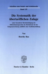 Die Systematik der &uuml;bertariflichen Zulage - Henrike Rau
