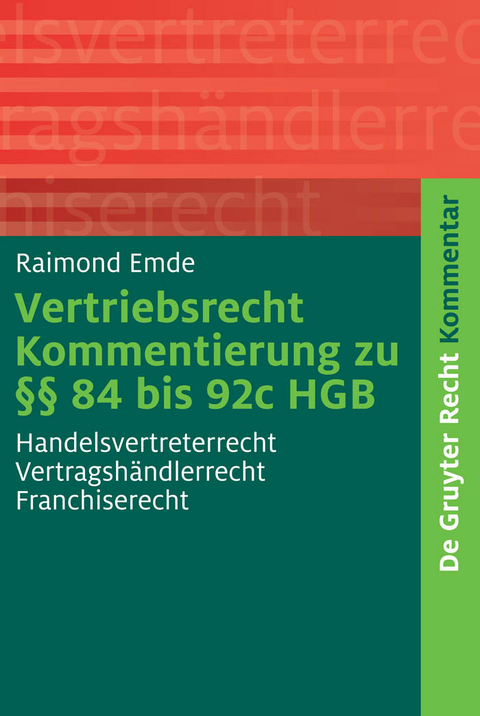 Vertriebsrecht - Raimond Emde