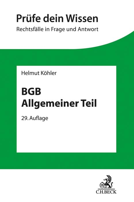 BGB Allgemeiner Teil - Helmut K&ouml;hler