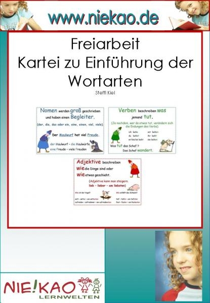 Freiarbeit - Kartei &acute;&acute;Wortarten&acute;&acute; - Kompetenzen entwickeln