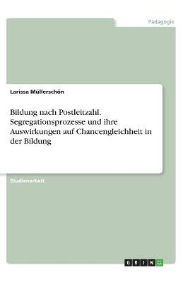Bildung nach Postleitzahl. Segregationsprozesse und ihre Auswirkungen auf Chancengleichheit in der Bildung - Larissa M&Atilde;&frac14;llersch&Atilde;&para;n