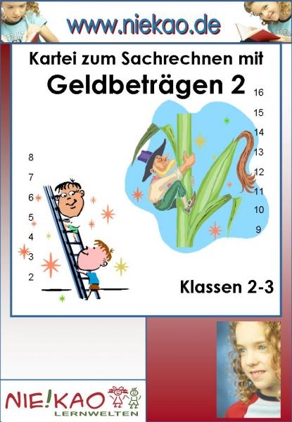 Sachrechnen leicht gemacht - Kartei &acute;&acute;Rechnen mit Geld 2&acute;&acute;