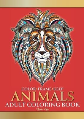 Color Frame Keep. Adult Coloring Book ANIMALS