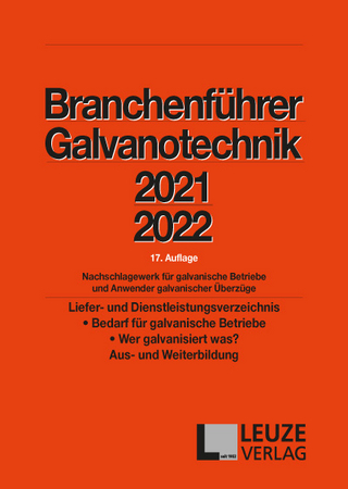 Branchenführer Galvanotechnik 17. Auflage 2021/2022