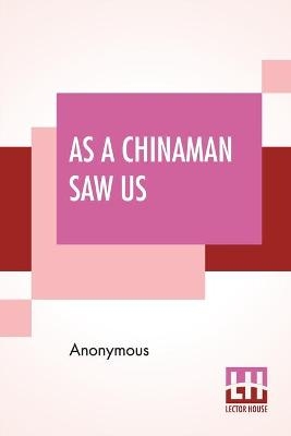 As A Chinaman Saw Us -  Anonymous