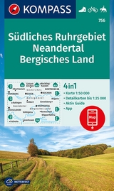 KOMPASS Wanderkarte 756 S&uuml;dliches Ruhrgebiet, Neandertal, Bergisches Land 1:50.000