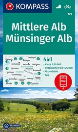 KOMPASS Wanderkarte 779 Mittlere Alb, M&uuml;nsinger Alb 1:50.000