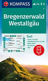 KOMPASS Wanderkarte 2 Bregenzerwald, Westallg&auml;u 1:50.000