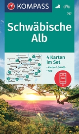 KOMPASS Wanderkarten-Set 767 Schw&auml;bische Alb (4 Karten) 1:50.000