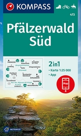 KOMPASS Wanderkarte 473 Pfälzerwald Süd 1:25.000 - 