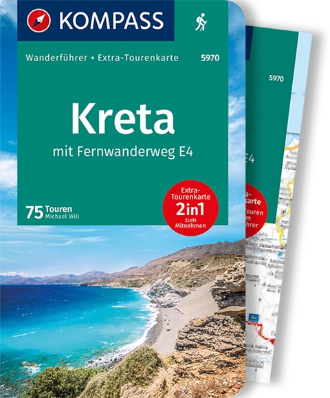 KOMPASS Wanderf&uuml;hrer Kreta mit Weitwanderweg E4, 75 Touren - Michael Will