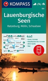 KOMPASS Wanderkarte 721 Lauenburgische Seen, Ratzeburg, M&ouml;lln, Schaalsee 1:50.000