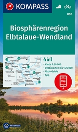 KOMPASS Wanderkarte 862 Biosph&auml;renregion Elbtalaue-Wendland 1:50.000