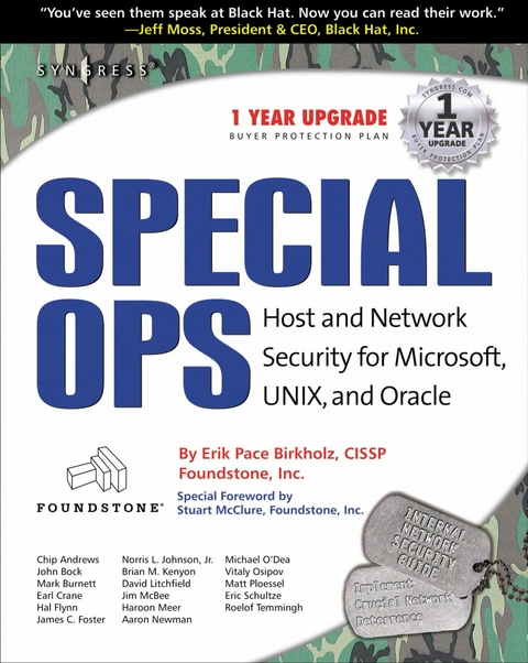 Special Ops: Host and Network Security for Microsoft Unix and Oracle -  Syngress