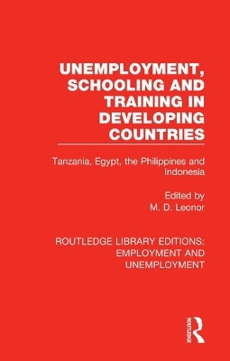 Unemployment, Schooling and Training in Developing Countries - 