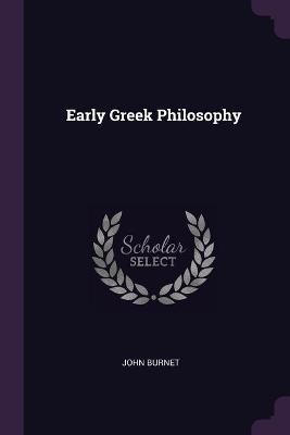 Early Greek Philosophy