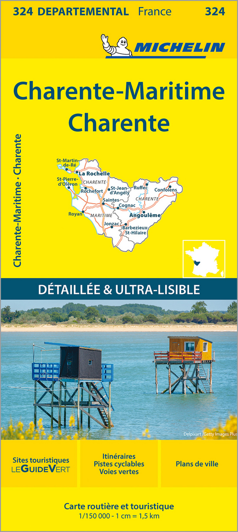 Charente-Maritime Charente - Michelin Local Map 324 -  Michelin