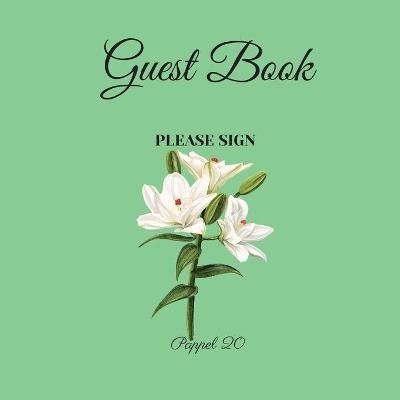 Guest Book- Green and Yellow Themed - For any occasion - 66 color pages -8.5x8.5 Inch - Leonard Poers