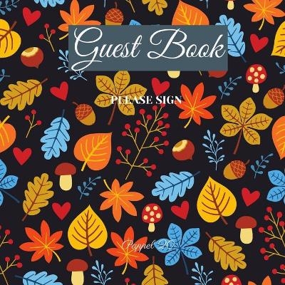 Guest Book- Forest Themed - For any occasion- 66 color pages -8.5x8.5 Inch - Leonard Poers