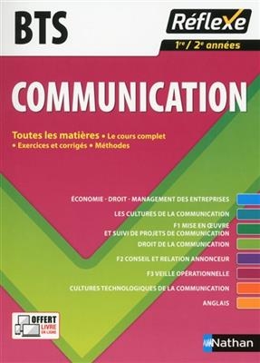 BTS communication 1re-2e années : toutes les matières