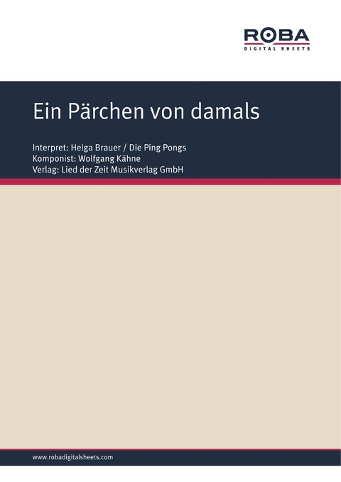 Ein P&auml;rchen von damals - Wolfgang K&auml;hne, Ursula Upmeier