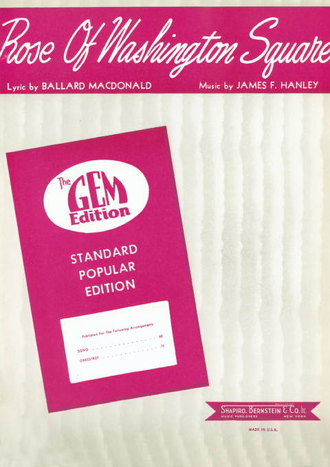 Rose Of Washington Square - James F. Hanley, Ballard Macdonald