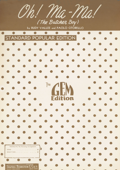 Oh! Ma-Ma! (The Butcher Boy) - Rudy Vallee, Paolo Citorello