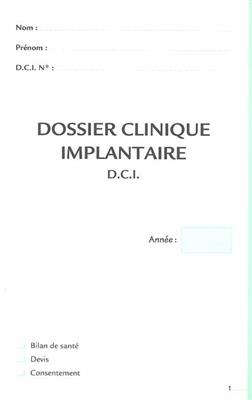 DOSSIER CLINIQUE IMPLANTAIRE+FICHES 5 VO -  GALLI/MASSI/BER