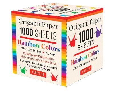 Origami Paper Rainbow Colors 1,000 sheets 2 3/4 in (7 cm) - 