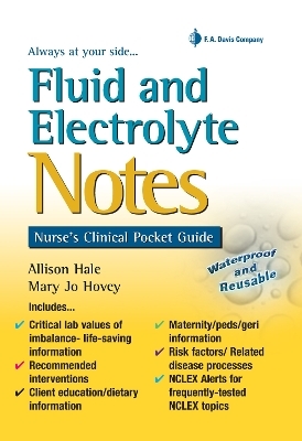 Fluid and Electrolyte Notes - Allison Hale, Mary Jo Hovey
