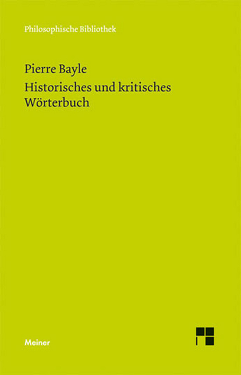 Historisches und kritisches W&ouml;rterbuch - Pierre Bayle