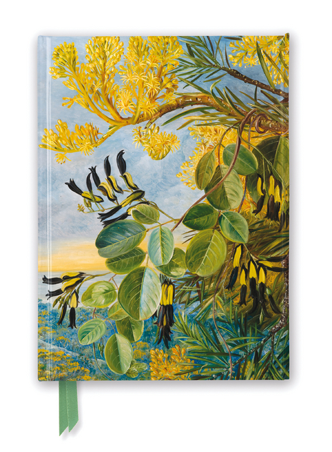 Kew Gardens: Marianne North: Flowers of the Flame-Tree and Yellow and Black Twiner, West Australia (Foiled Journal) - 