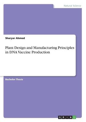 Plant Design and Manufacturing Principles in DNA Vaccine Production - Sharyar Ahmed