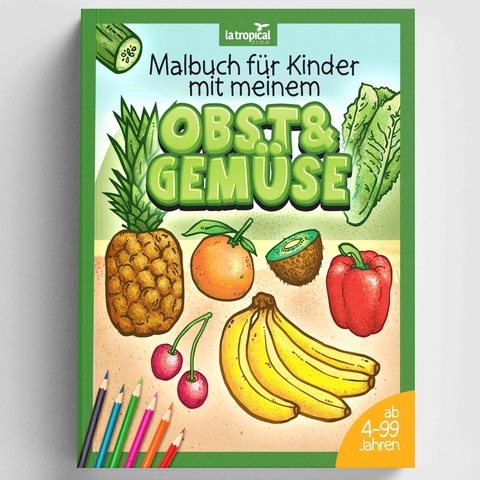 Malbuch f&uuml;r Kinder mit meinem Obst und Gem&uuml;se - 