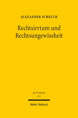 Rechtsirrtum und Rechtsungewissheit