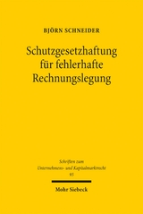 Schutzgesetzhaftung f&uuml;r fehlerhafte Rechnungslegung - Bj&ouml;rn Schneider