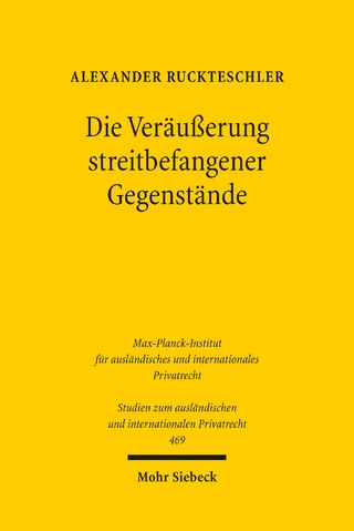 Die Veräußerung streitbefangener Gegenstände