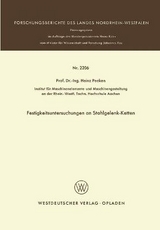 Festigkeitsuntersuchungen an Stahlgelenk-Ketten - Heinz Peeken