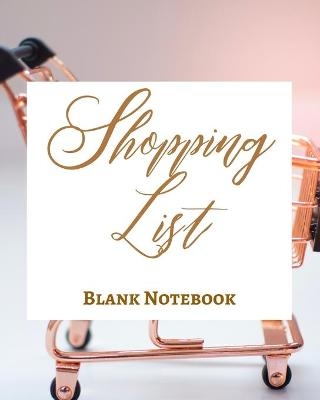 Shopping List - Blank Notebook - Write It Down - Pastel Rose Gold Pink - Abstract Modern Contemporary Unique Design Art -  Presence