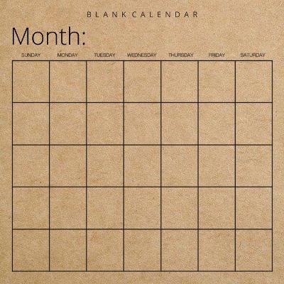 Blank Calendar -  Llama Bird Press